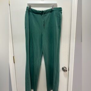 Women's Green Wide Leg Luxe Lounge Pants